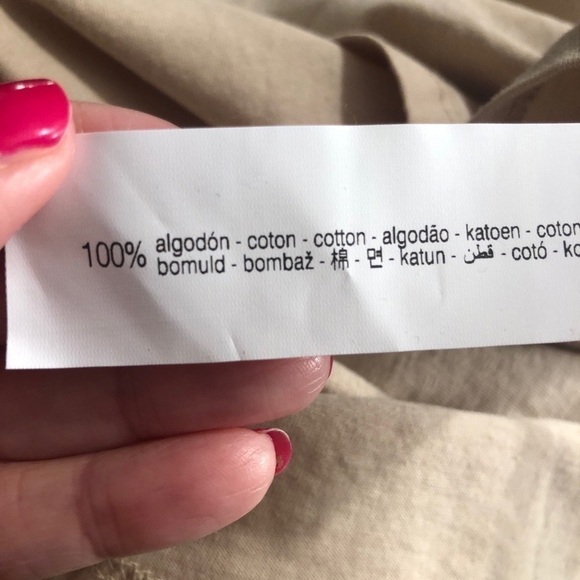 Zara Tan Round Neck Long Sleeve T-Shirt Size M NWT - Picture 8 of 8